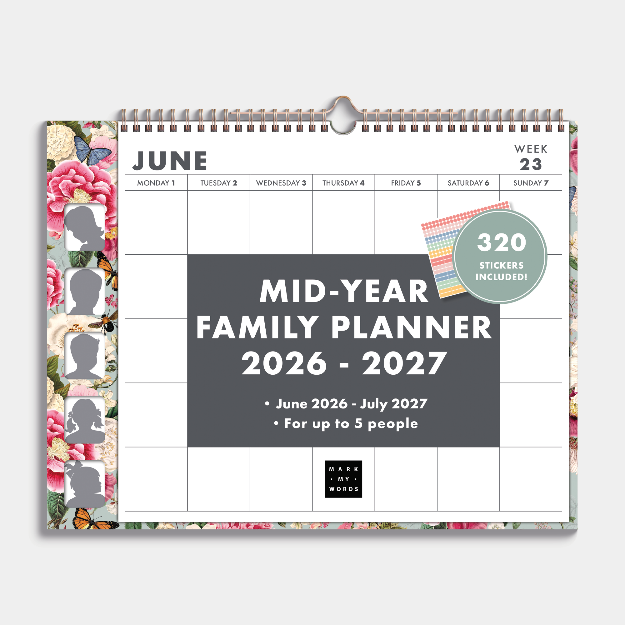 FAMILY PLANNER 2026-2027 ±A3 SHABBY CHIC
