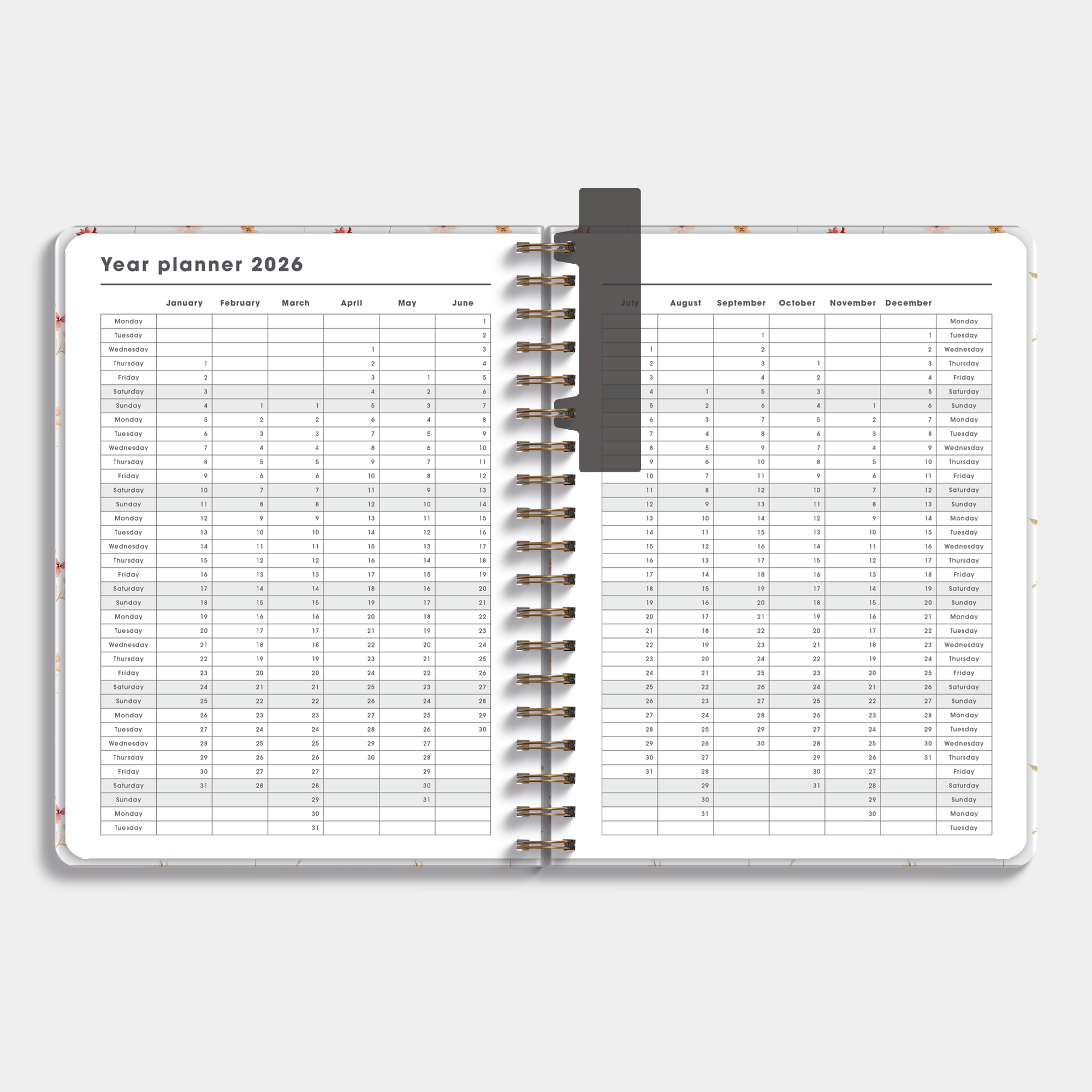 TEACHER PLANNER 2026-2027 ±A4 DELICATE FLORALS