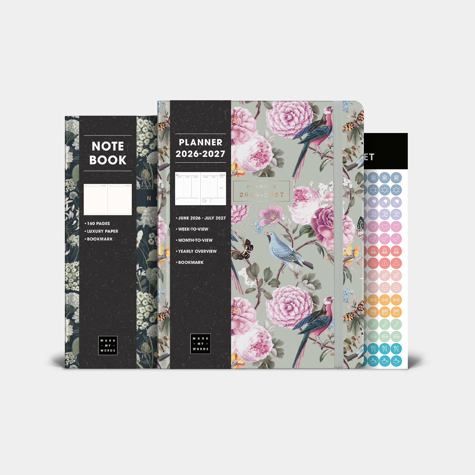 WEEKLY PLANNER BUNDLE 2026-2027 ±A4 ROMANTIC