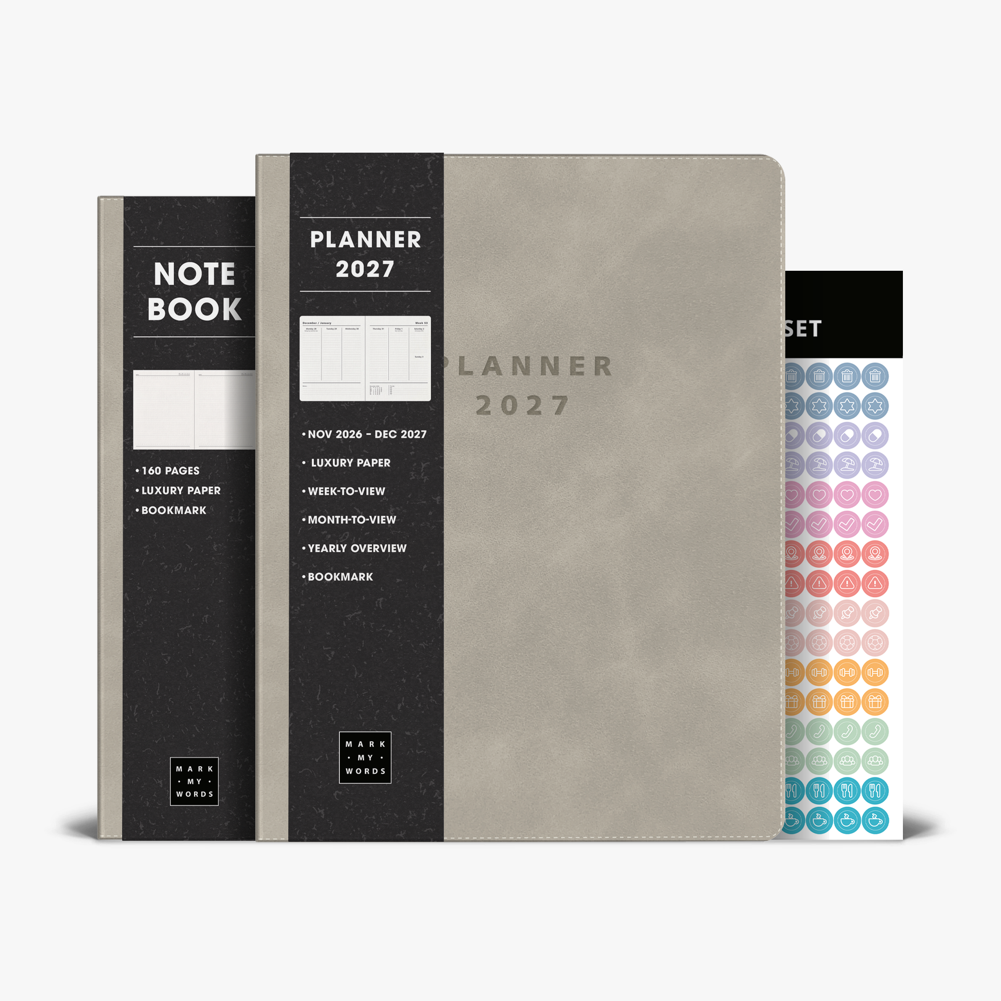 WEEKLY PLANNER BUNDLE 2027 ±A4 SUEDE