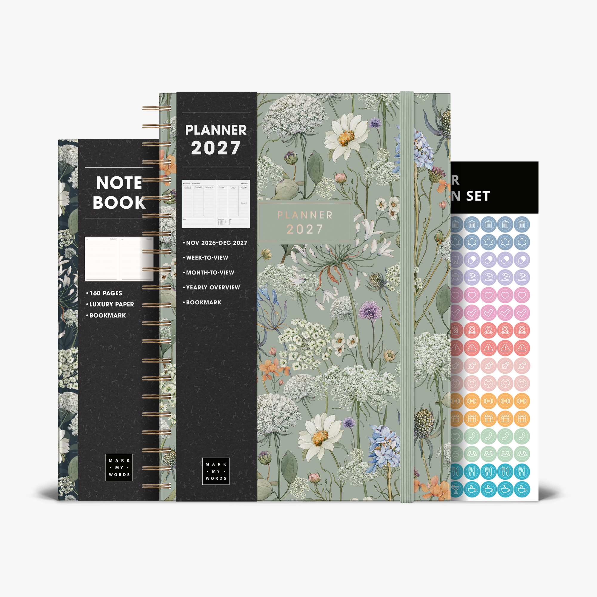 WEEKLY PLANNER BUNDLE 2027 A4 WILDFLOWERS