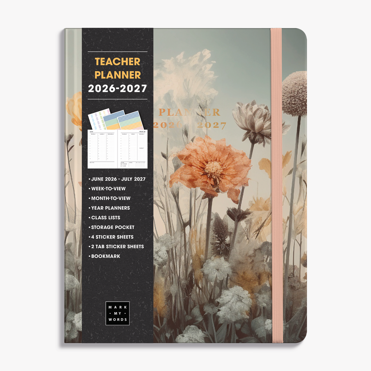 TEACHER PLANNER BUNDLE 2026-2027 ±A4 WILDFLOWERS