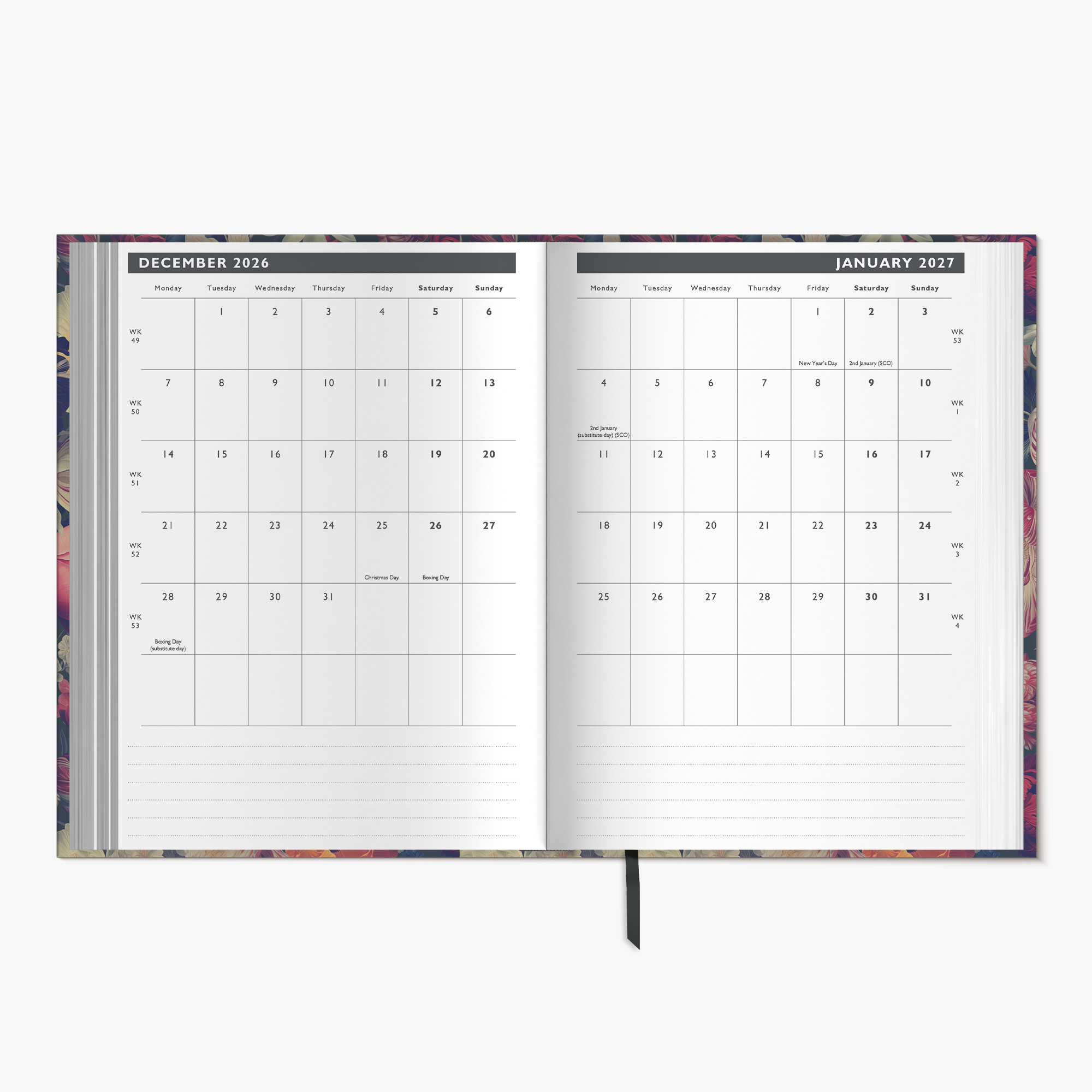 APPOINTMENT DIARY 2027 A4 CLASSIC FLORAL