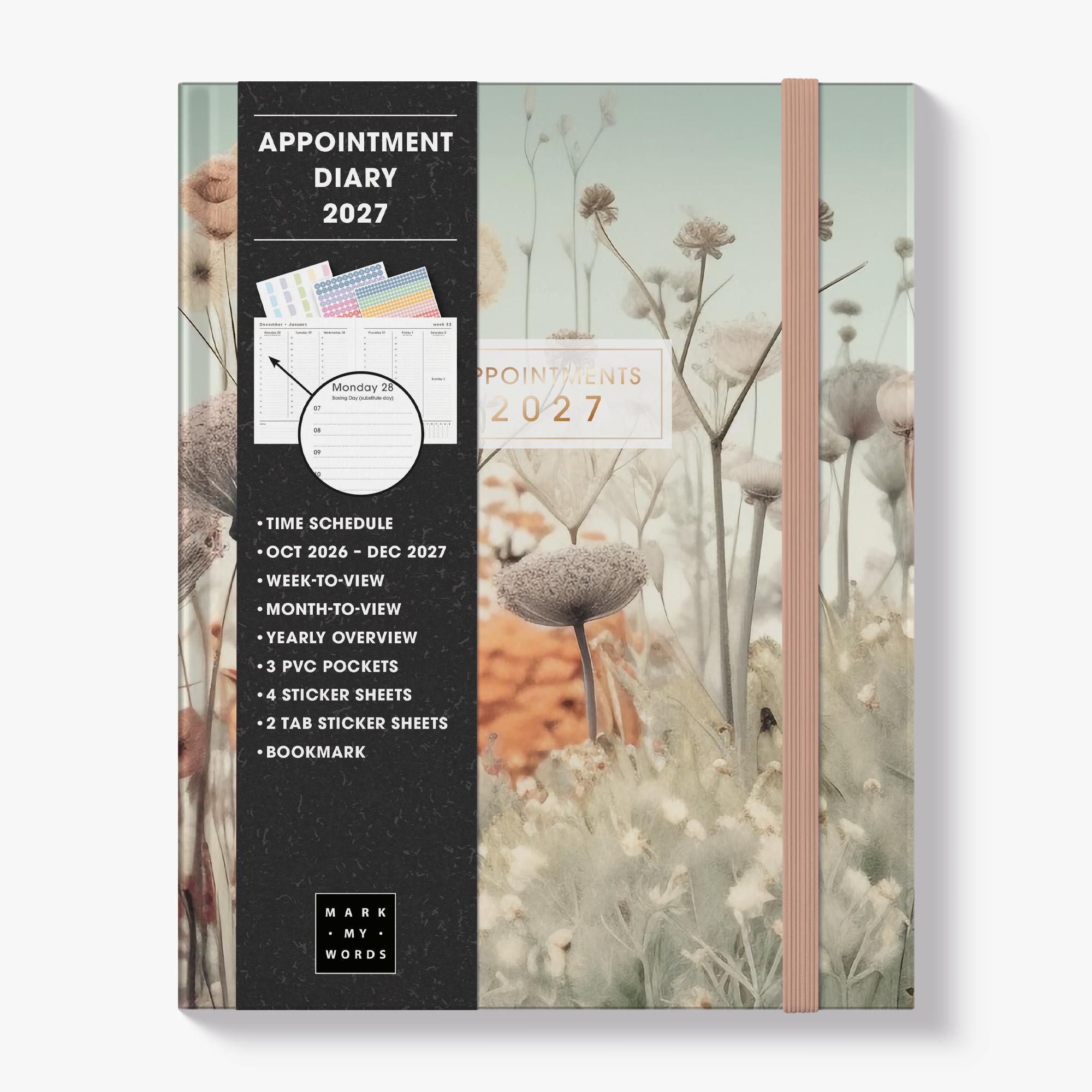 APPOINTMENT DIARY 2027 A5+ WILDFLOWERS