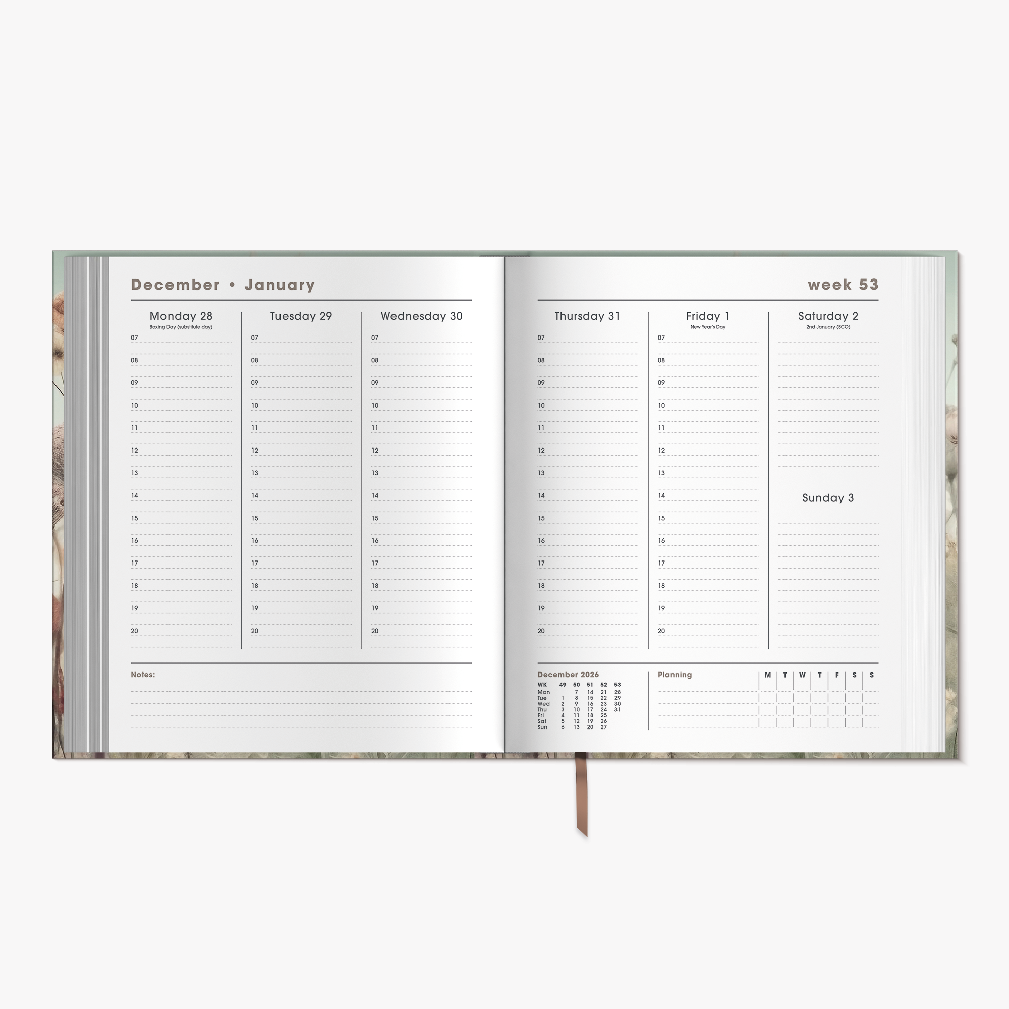 APPOINTMENT DIARY 2027 A5+ WILDFLOWERS