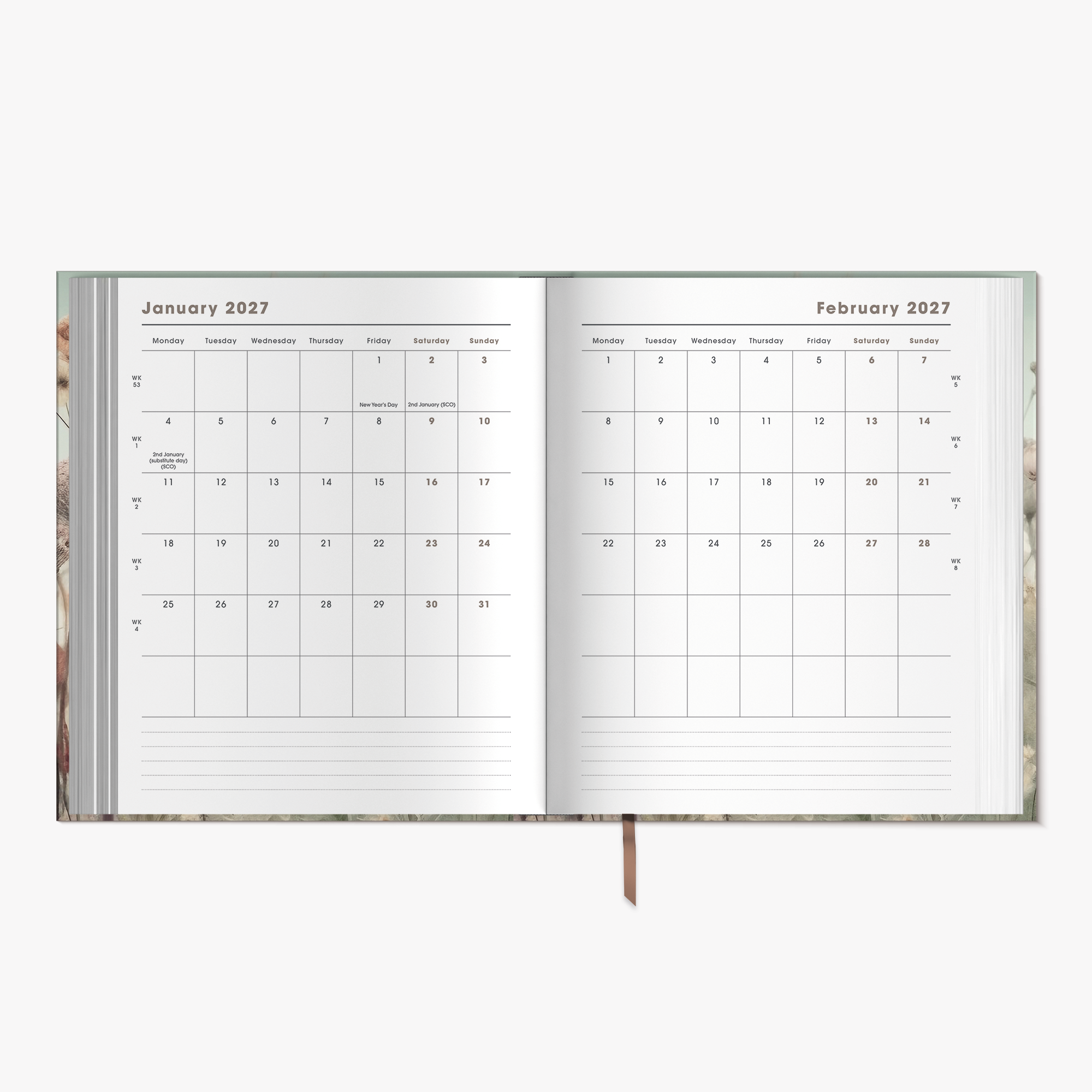 APPOINTMENT DIARY 2027 A5+ WILDFLOWERS