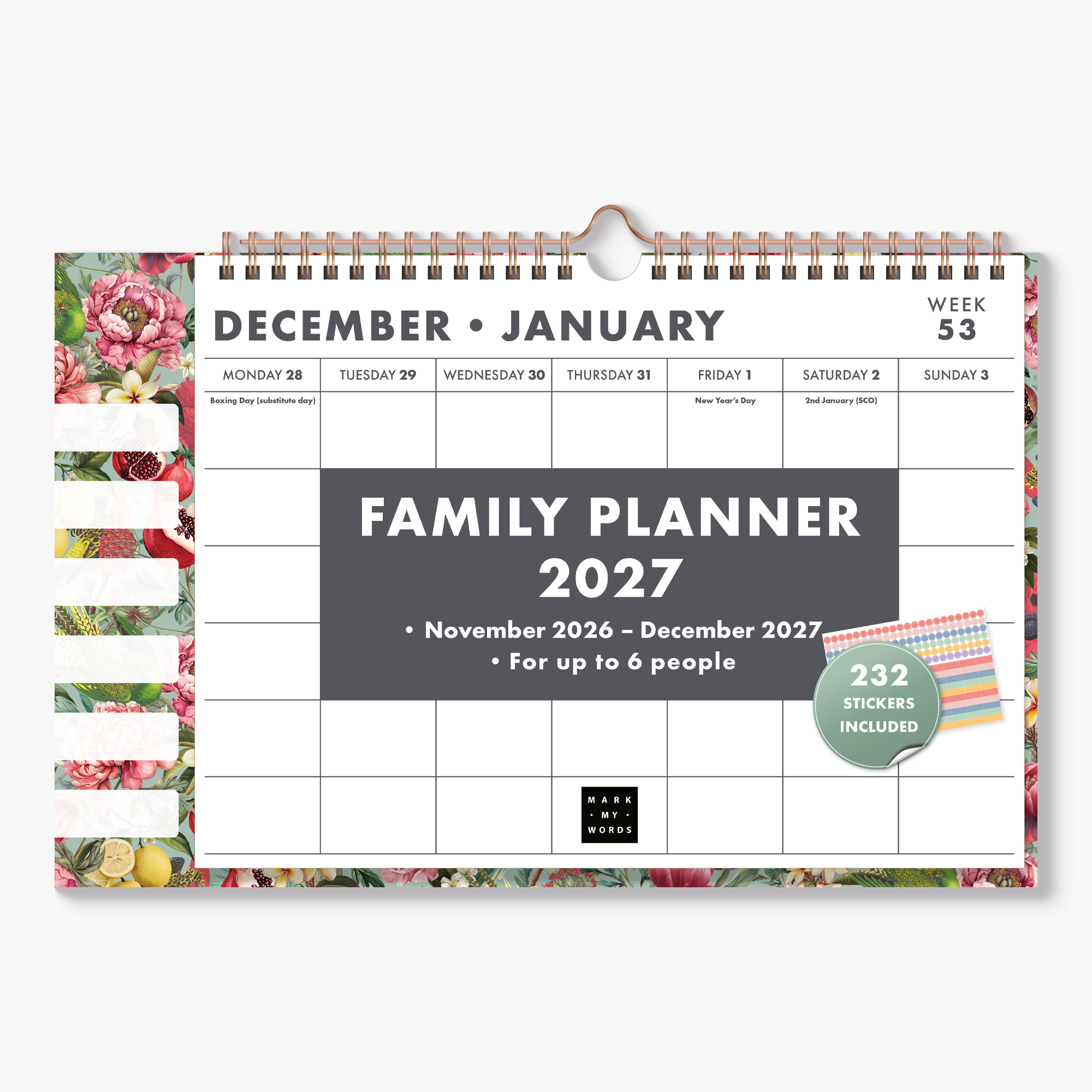 FAMILY PLANNER 2027 A4+ TROPICAL