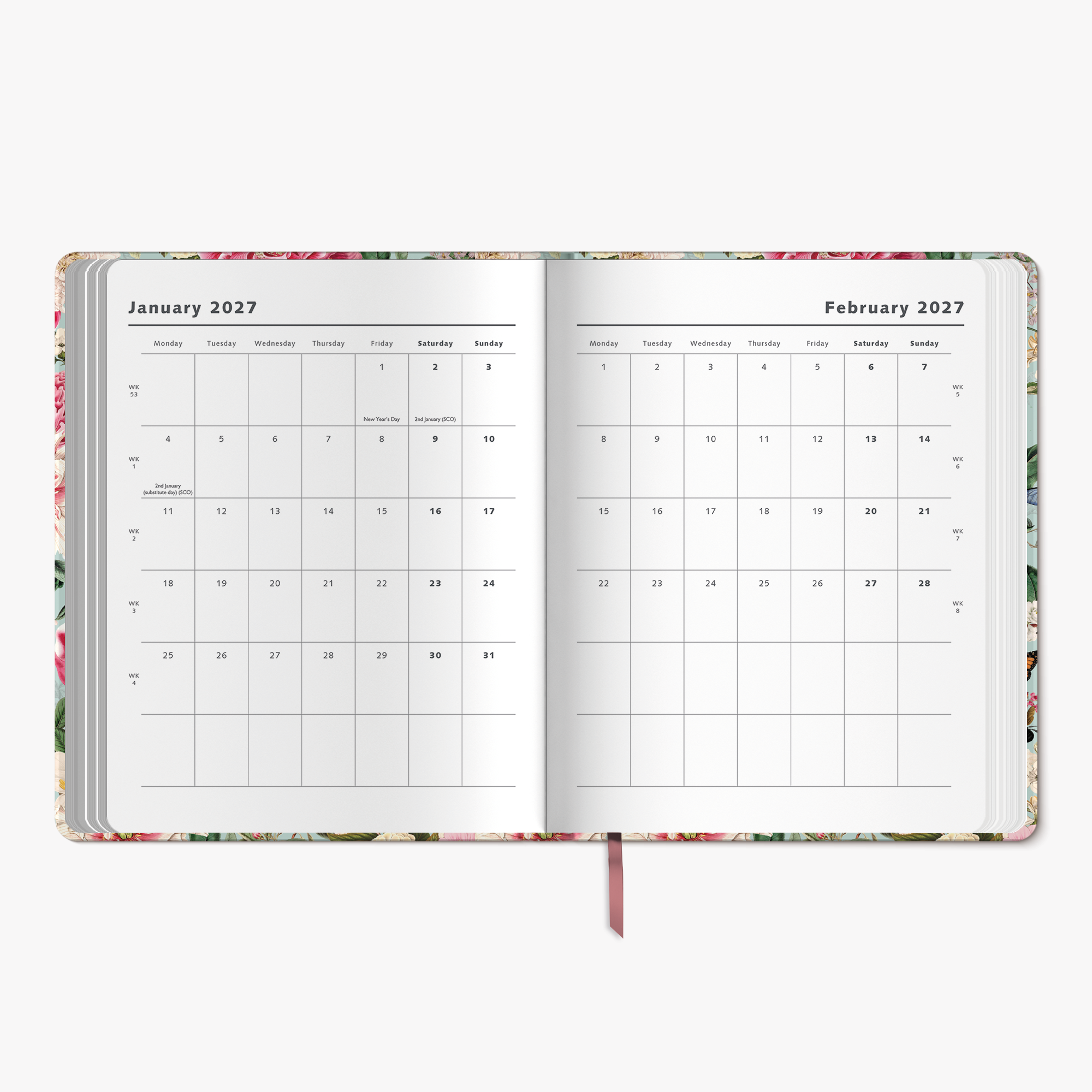 WEEKLY PLANNER 2027 ±A4 SHABBY CHIC