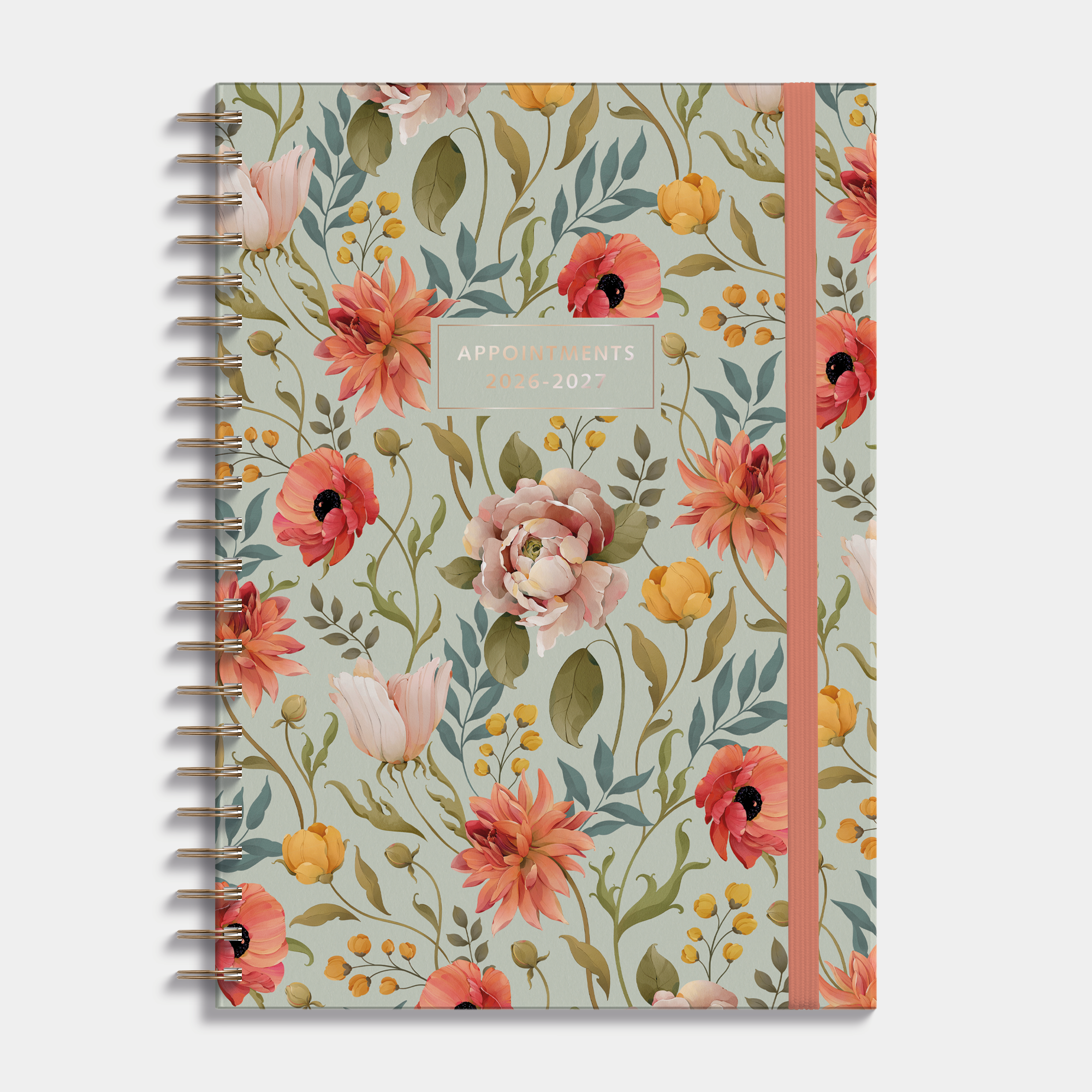 APPOINTMENT DIARY 2026-2027 A4 VINTAGE FLOWERS