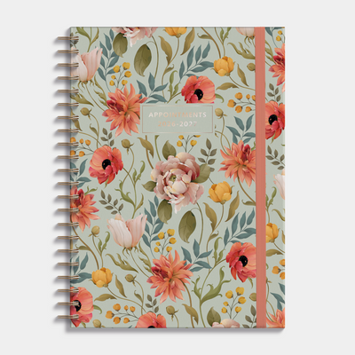 APPOINTMENT DIARY 2026-2027 A4 VINTAGE FLOWERS