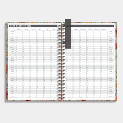 APPOINTMENT DIARY 2026-2027 A4 VINTAGE FLOWERS
