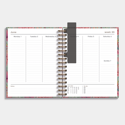 LUXURY WEEKLY PLANNER 2026-2027 A5+ EXOTIC BLOOMS
