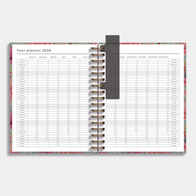 LUXURY WEEKLY PLANNER 2026-2027 A5+ EXOTIC BLOOMS