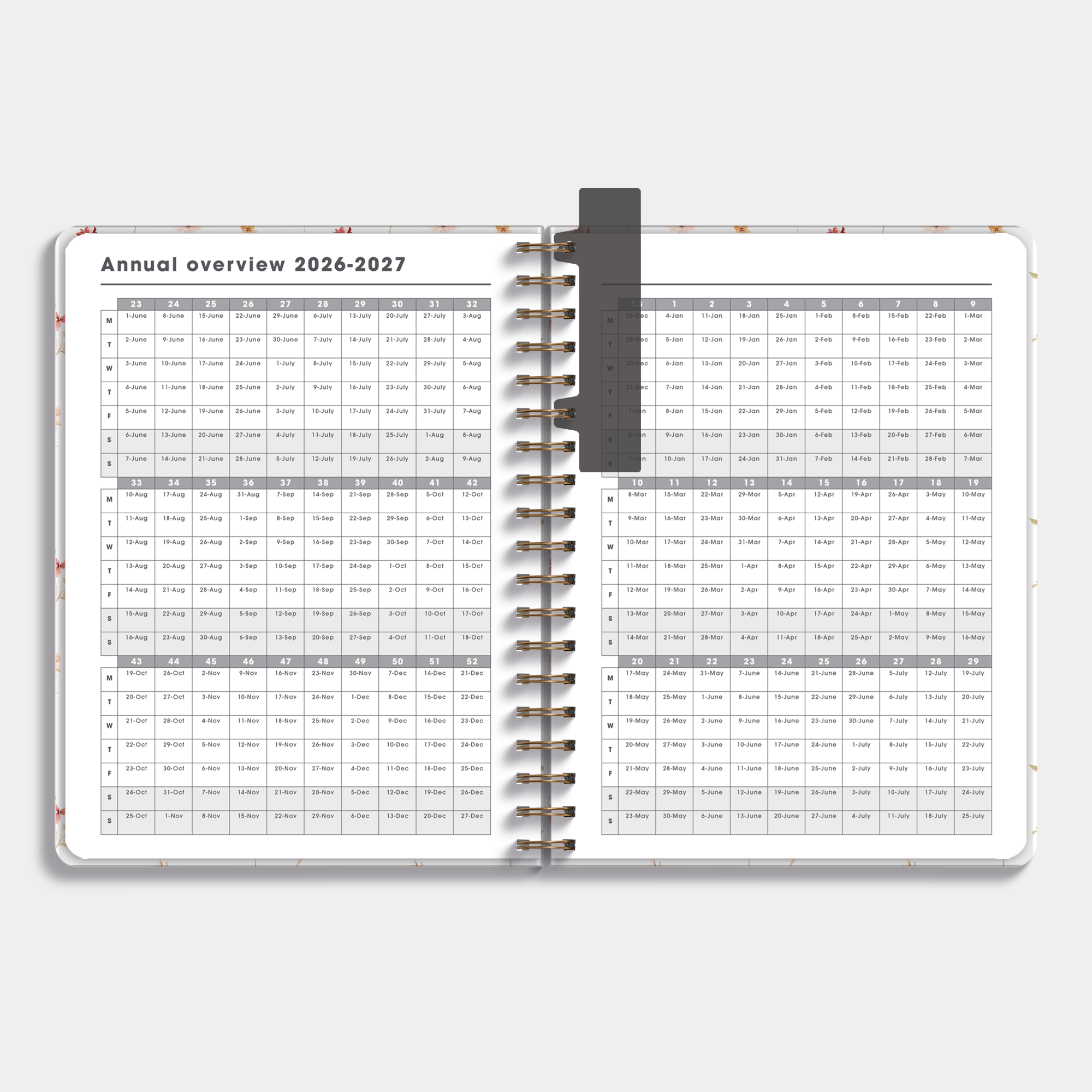 TEACHER PLANNER 2026-2027 ±A4 DELICATE FLORALS