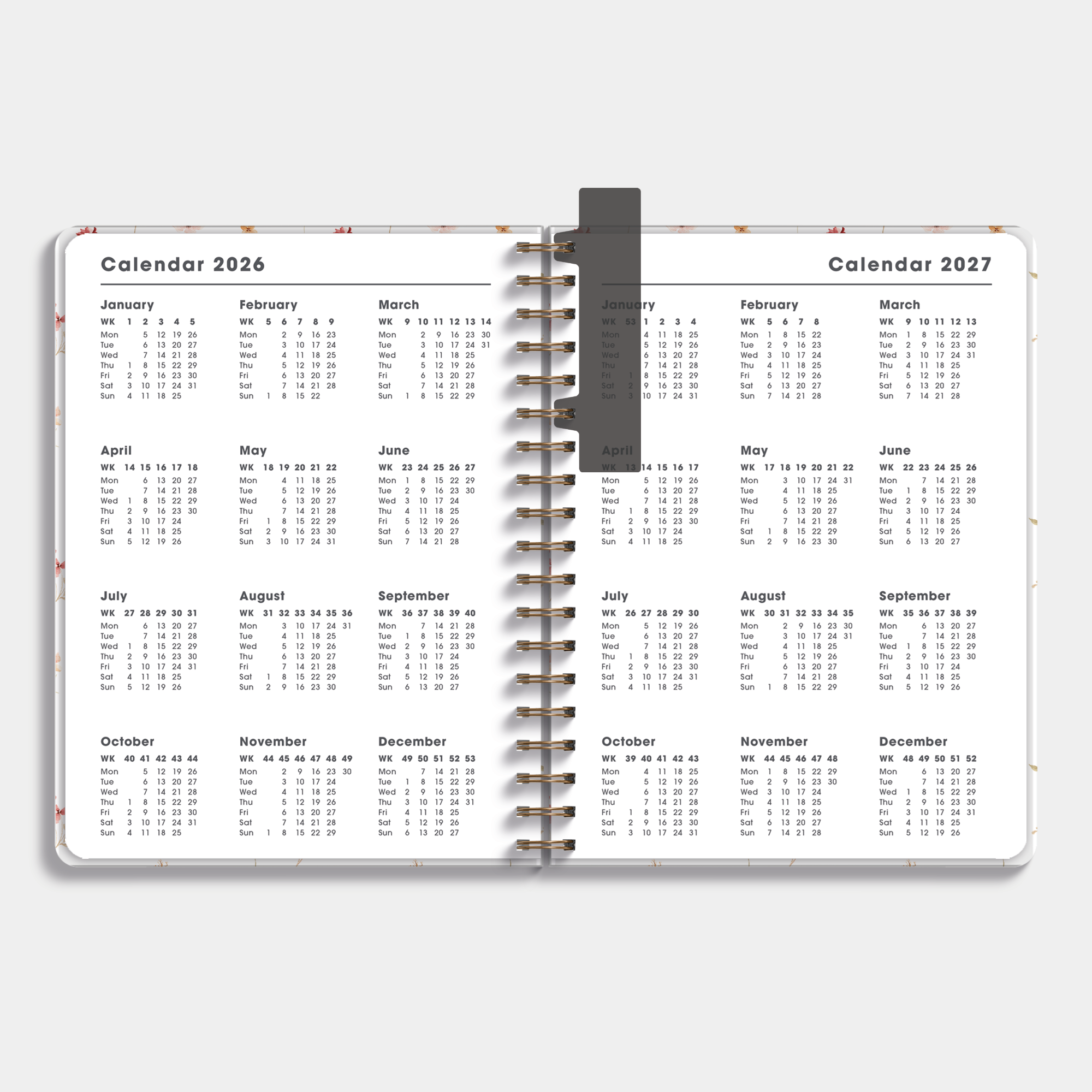 TEACHER PLANNER 2026-2027 ±A4 DELICATE FLORALS