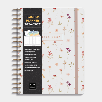TEACHER PLANNER 2026-2027 ±A4 DELICATE FLORALS