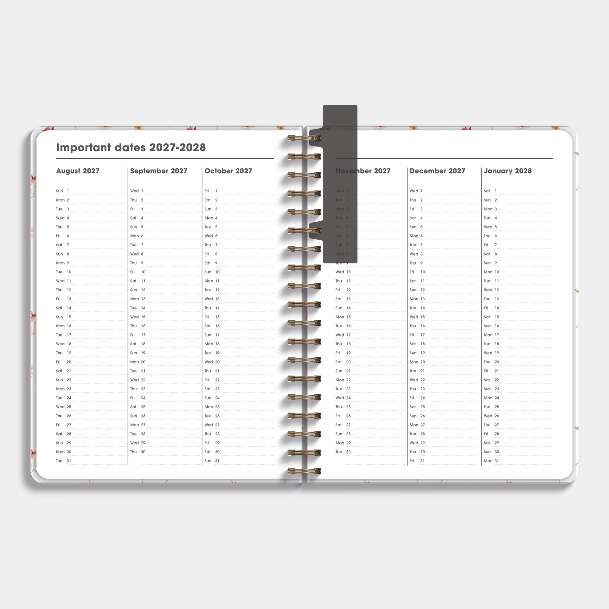 TEACHER PLANNER 2026-2027 ±A4 DELICATE FLORALS