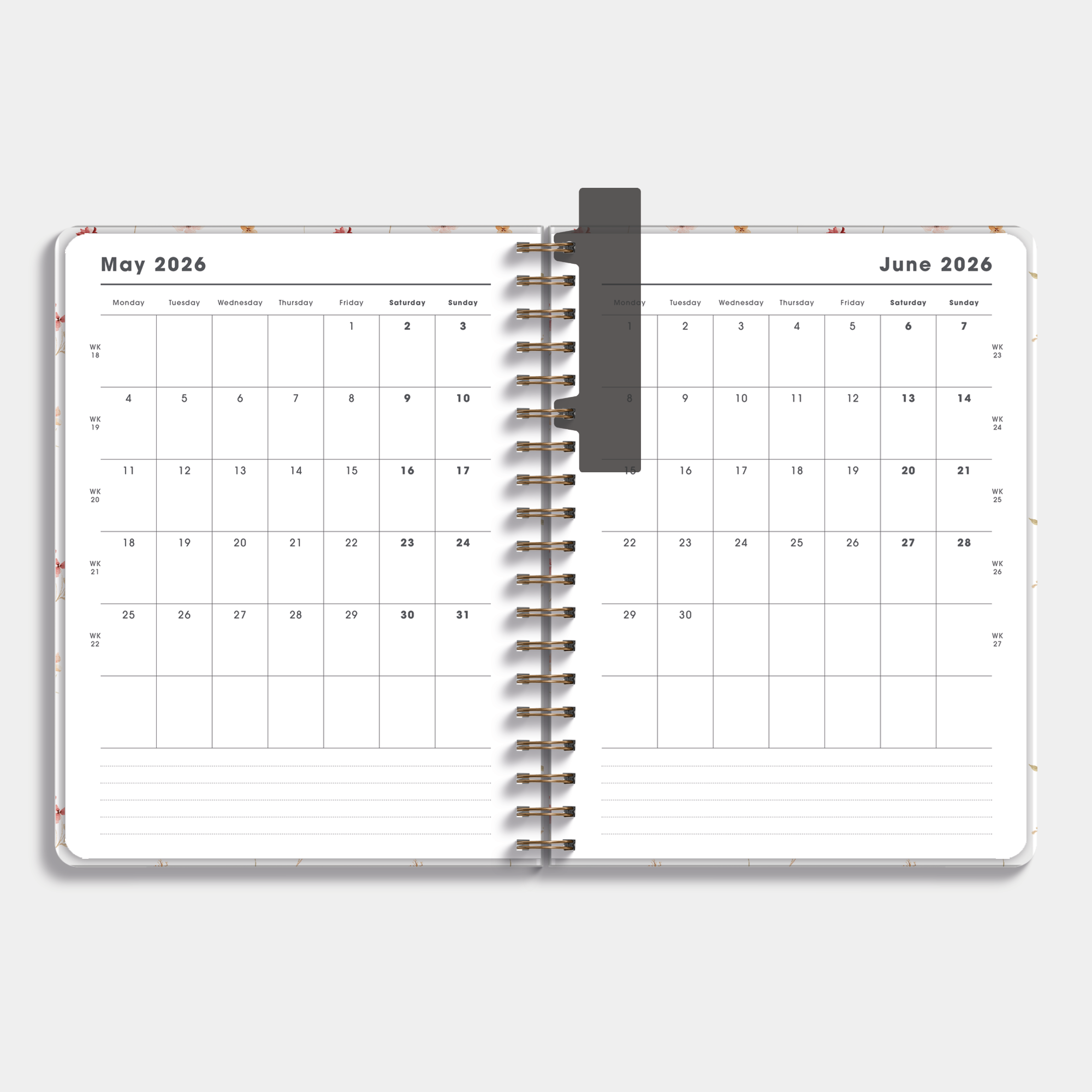 TEACHER PLANNER 2026-2027 ±A4 DELICATE FLORALS