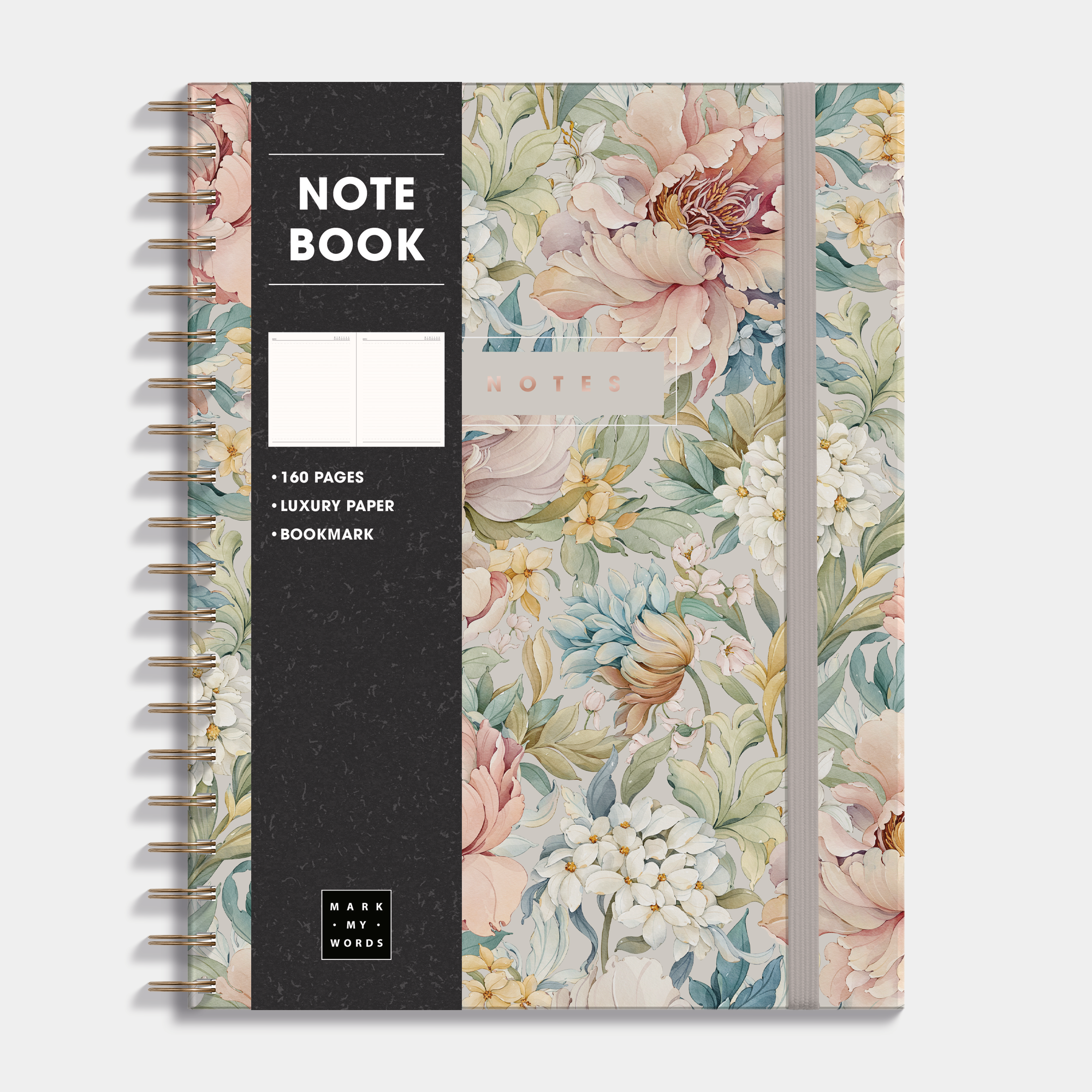 NOTEBOOK ±A4 VINTAGE PEONIES
