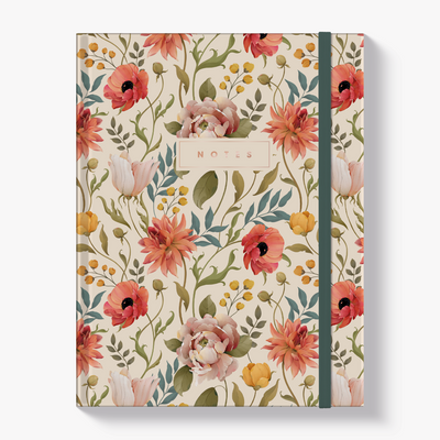 NOTEBOOK ±A4 VINTAGE FLOWERS CREAM