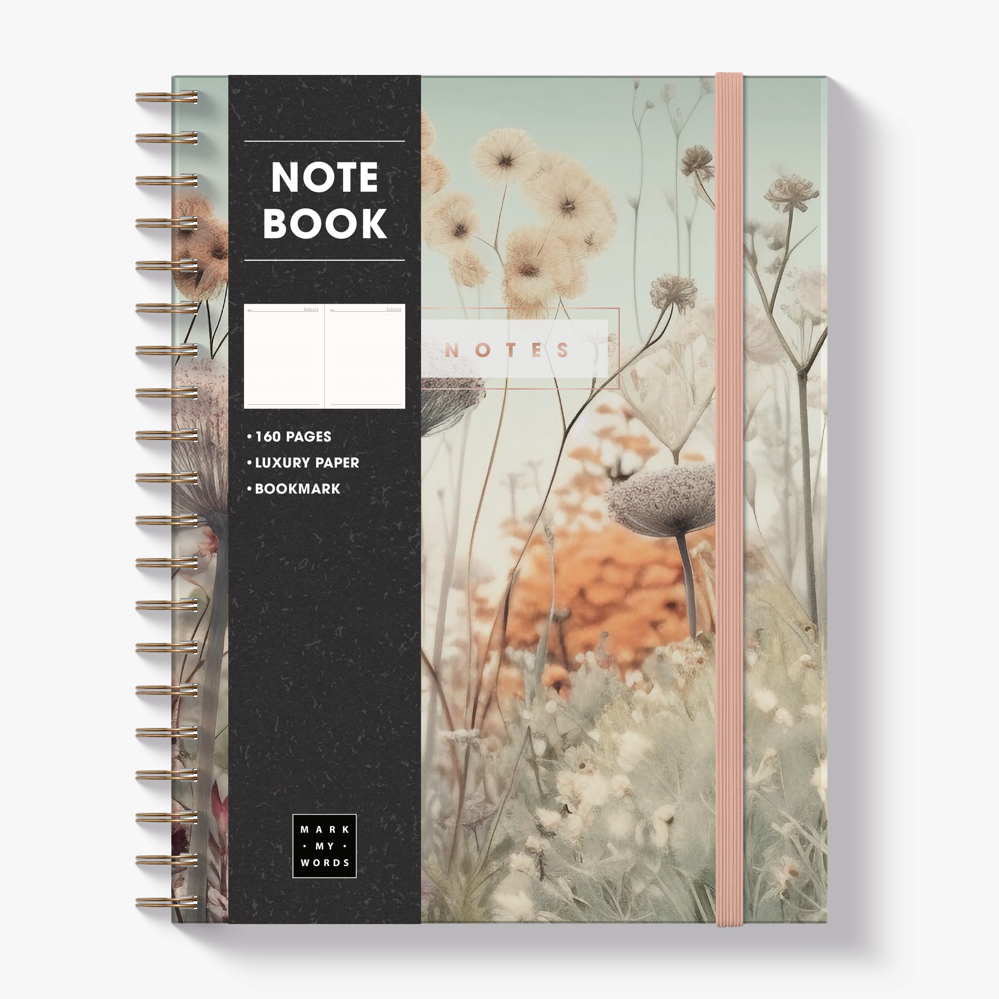 NOTEBOOK ±A4 WILDFLOWERS WIRE-O
