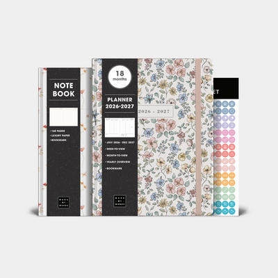 18 MONTH PLANNER BUNDLE 2026-2027 ±A4 PASTEL FLORALS