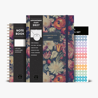 APPOINTMENT DIARY BUNDLE 2027 A4 CLASSIC ROSES