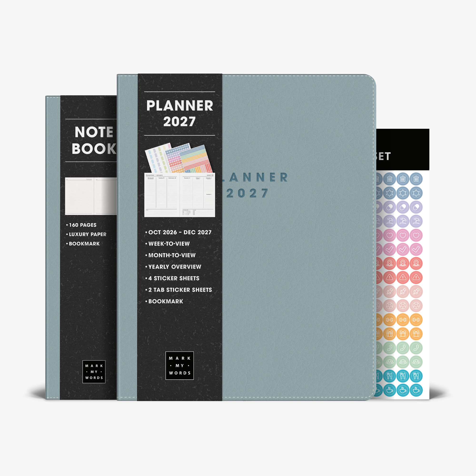 LUXURY WEEKLY PLANNER BUNDLE 2027 A5+ FLEXCOVER PU