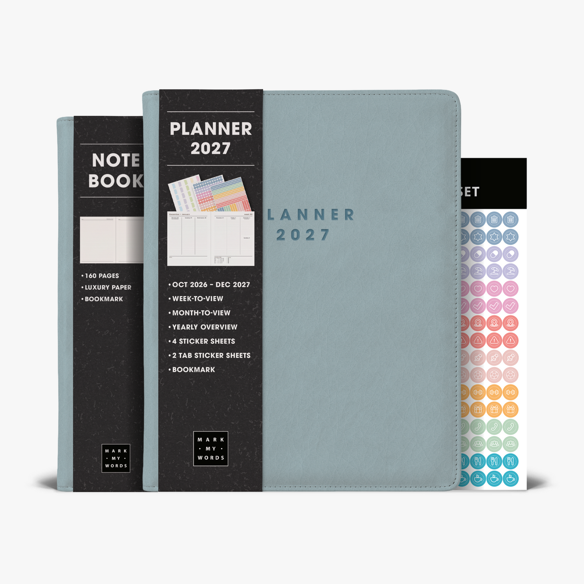 LUXURY WEEKLY PLANNER BUNDLE 2027 A5+ FLEXCOVER PU