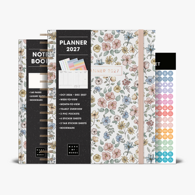 LUXURY WEEKLY PLANNER BUNDLE 2027 A5+ PASTEL FLORALS