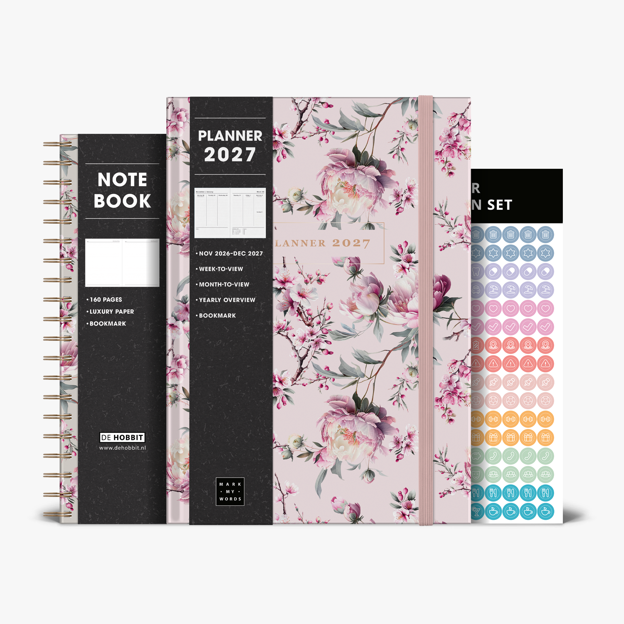 WEEKLY PLANNER BUNDLE 2027 A4 CHERRY BLOSSOM