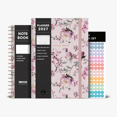 WEEKLY PLANNER BUNDLE 2027 A4 CHERRY BLOSSOM