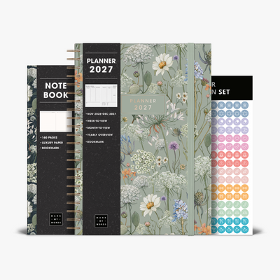 WEEKLY PLANNER BUNDLE 2027 A4 WILDFLOWERS
