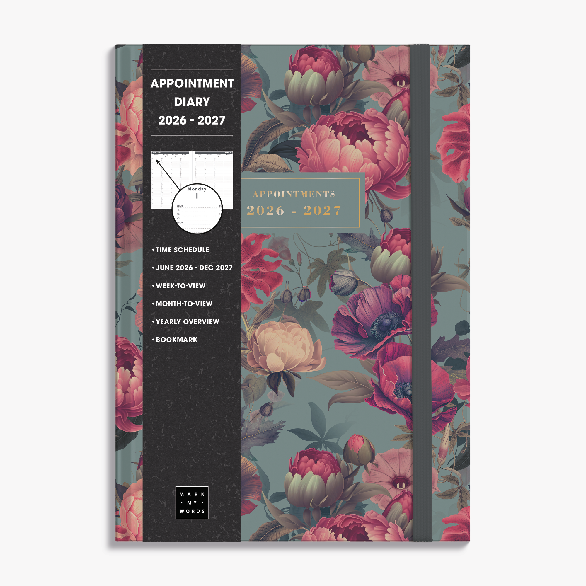 APPOINTMENT DIARY 2026-2027 A4 CLASSIC ROSES
