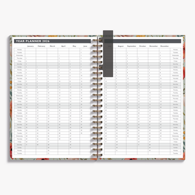 APPOINTMENT DIARY 2026-2027 A4 VINTAGE FLOWERS