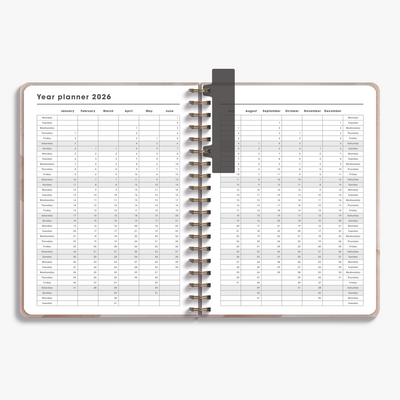 18-MONTH PLANNER 2026-2027 ±A4 ABSTRACT BLUSH