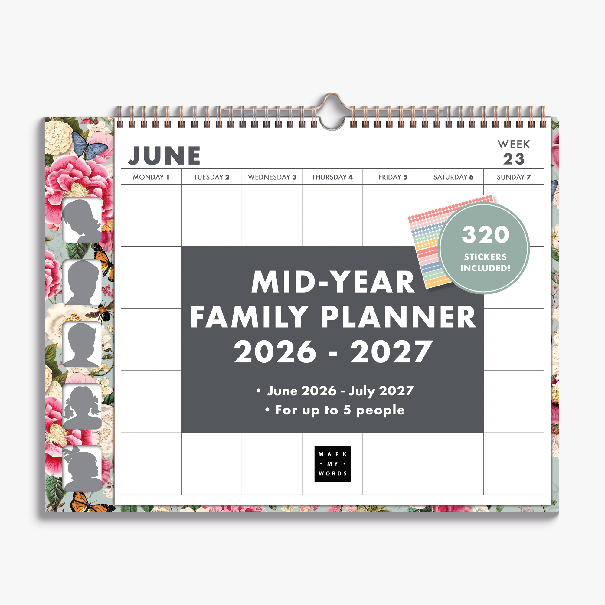 FAMILY PLANNER 2026-2027 ±A3 SHABBY CHIC