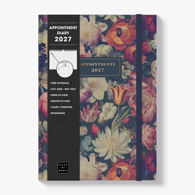APPOINTMENT DIARY 2027 A4 CLASSIC FLORAL