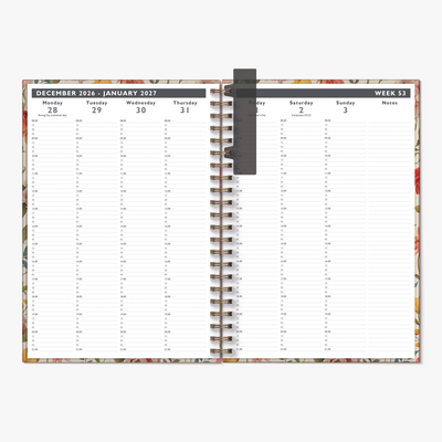 APPOINTMENT DIARY BUNDLE 2027 A4 VINTAGE FLOWERS