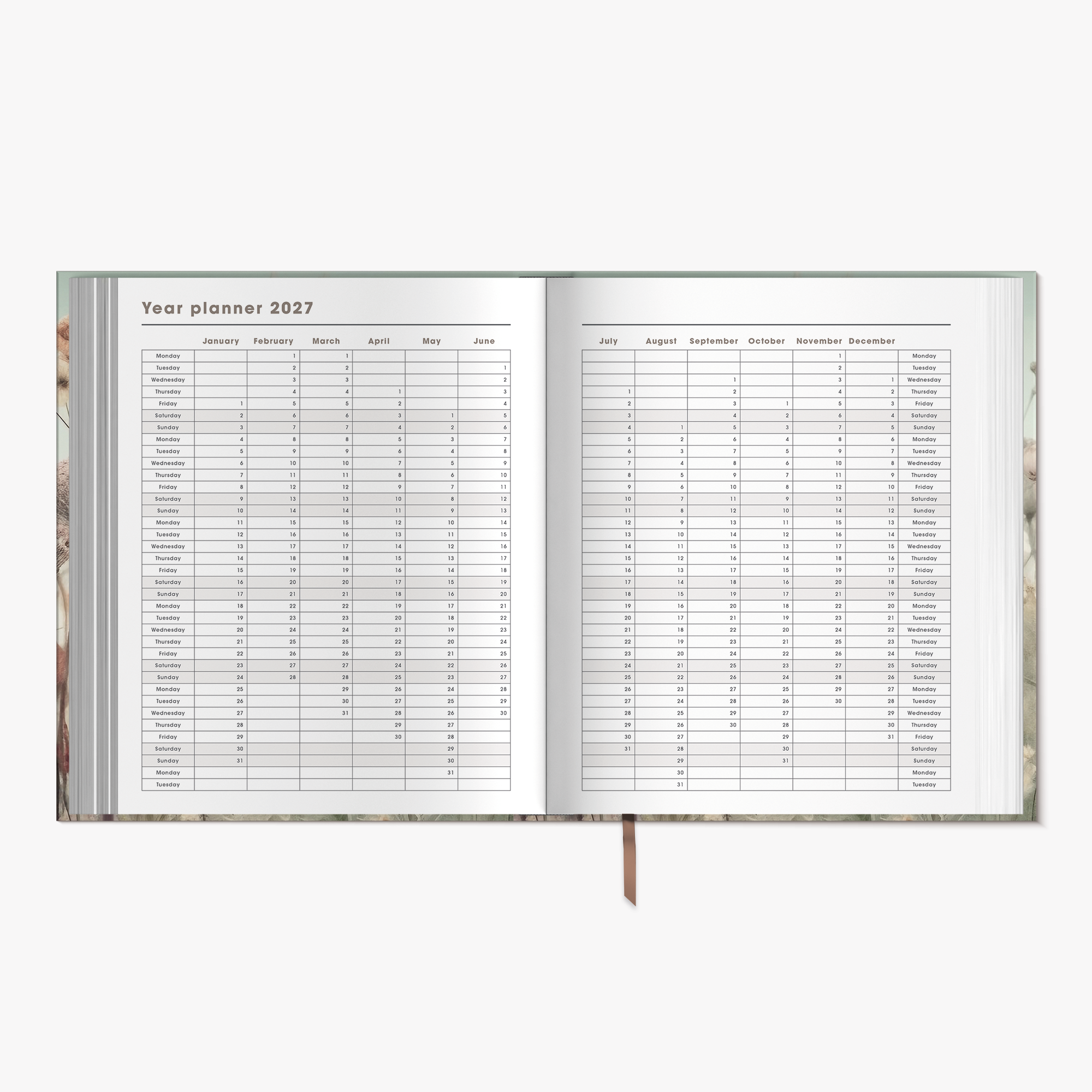 APPOINTMENT DIARY 2027 A5+ WILDFLOWERS