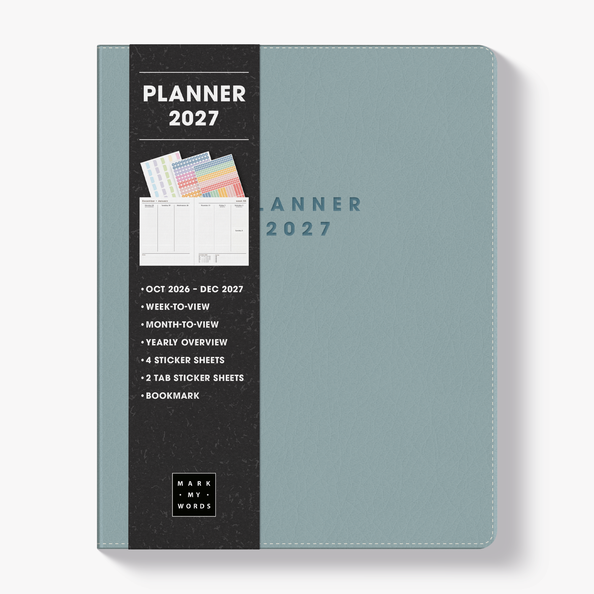 LUXURY WEEKLY PLANNER 2027 A5+ FLEXCOVER LEATHER-LOOK