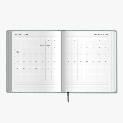 LUXURY WEEKLY PLANNER 2027 A5+ FLEXCOVER LEATHER-LOOK