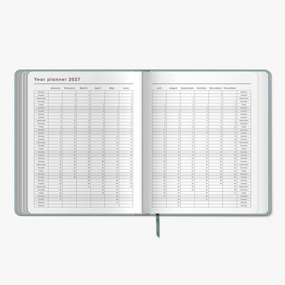 LUXURY WEEKLY PLANNER 2027 A5+ FLEXCOVER LEATHER-LOOK