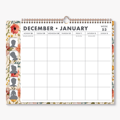 FAMILY PLANNER 2027 ±A3 VINTAGE FLOWERS