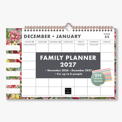 FAMILY PLANNER 2027 A4+ TROPICAL