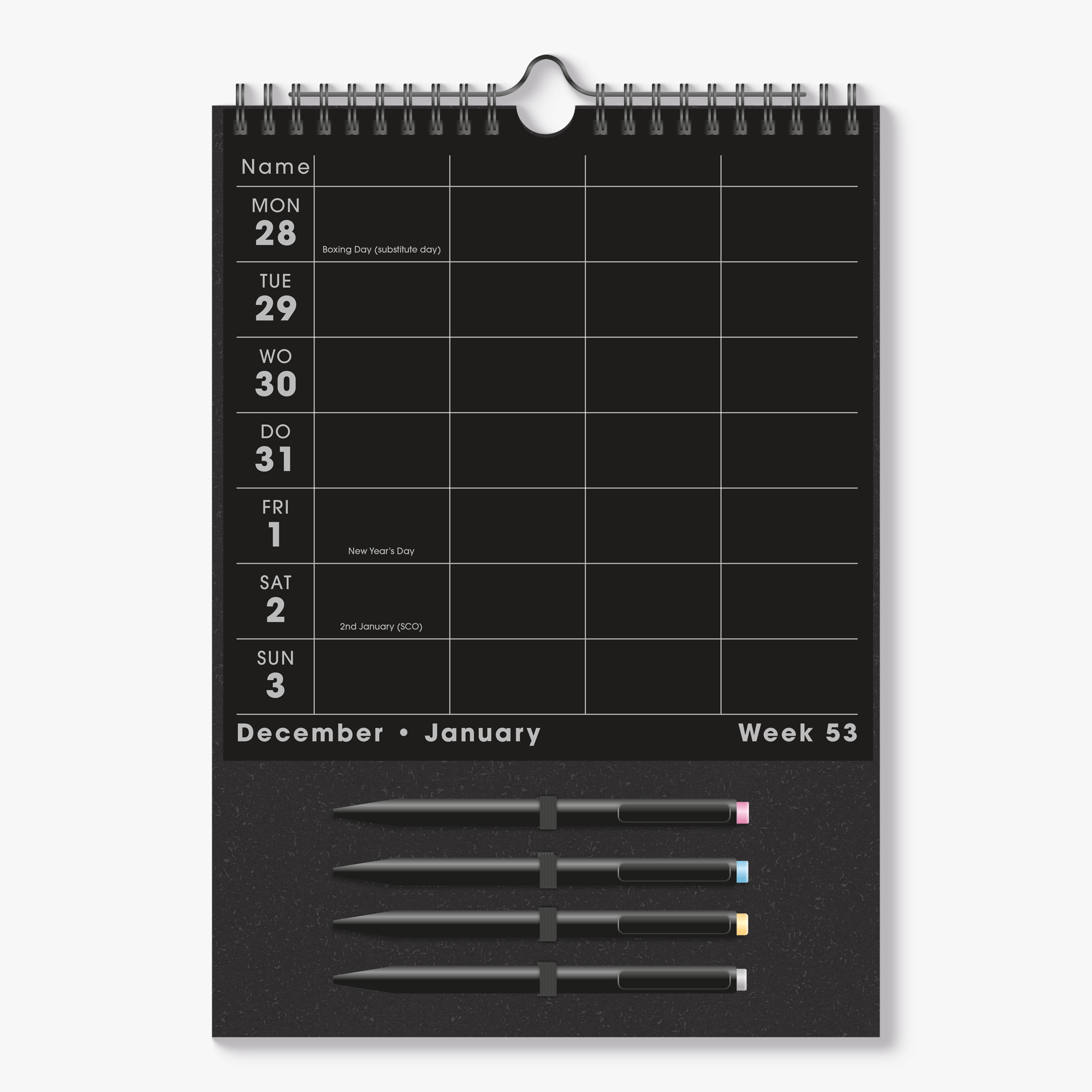 FAMILY PLANNER 2027 A4 BLACKBOARD