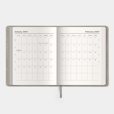 WEEKLY PLANNER 2027 ±A4 SUEDE-LOOK