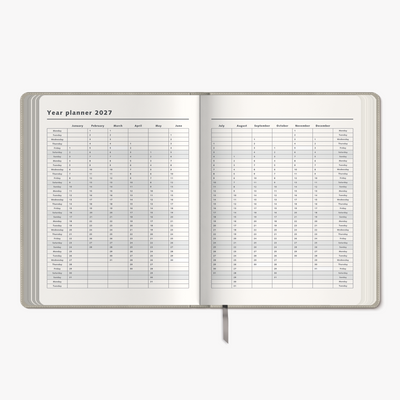 WEEKLY PLANNER 2027 ±A4 SUEDE-LOOK