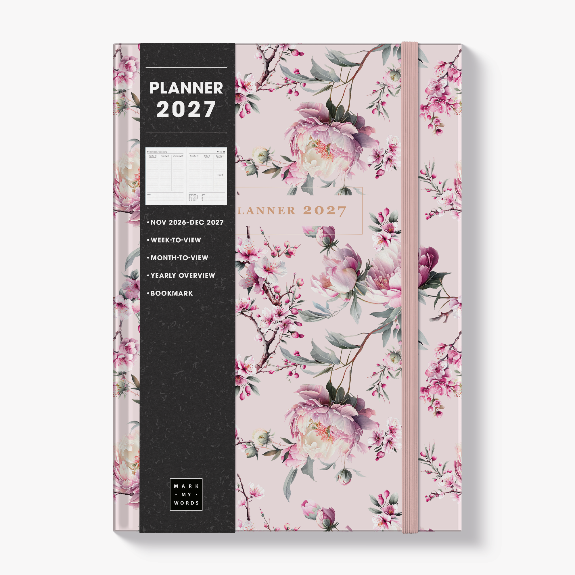 WEEKLY PLANNER 2027 A4 CHERRY BLOSSOM