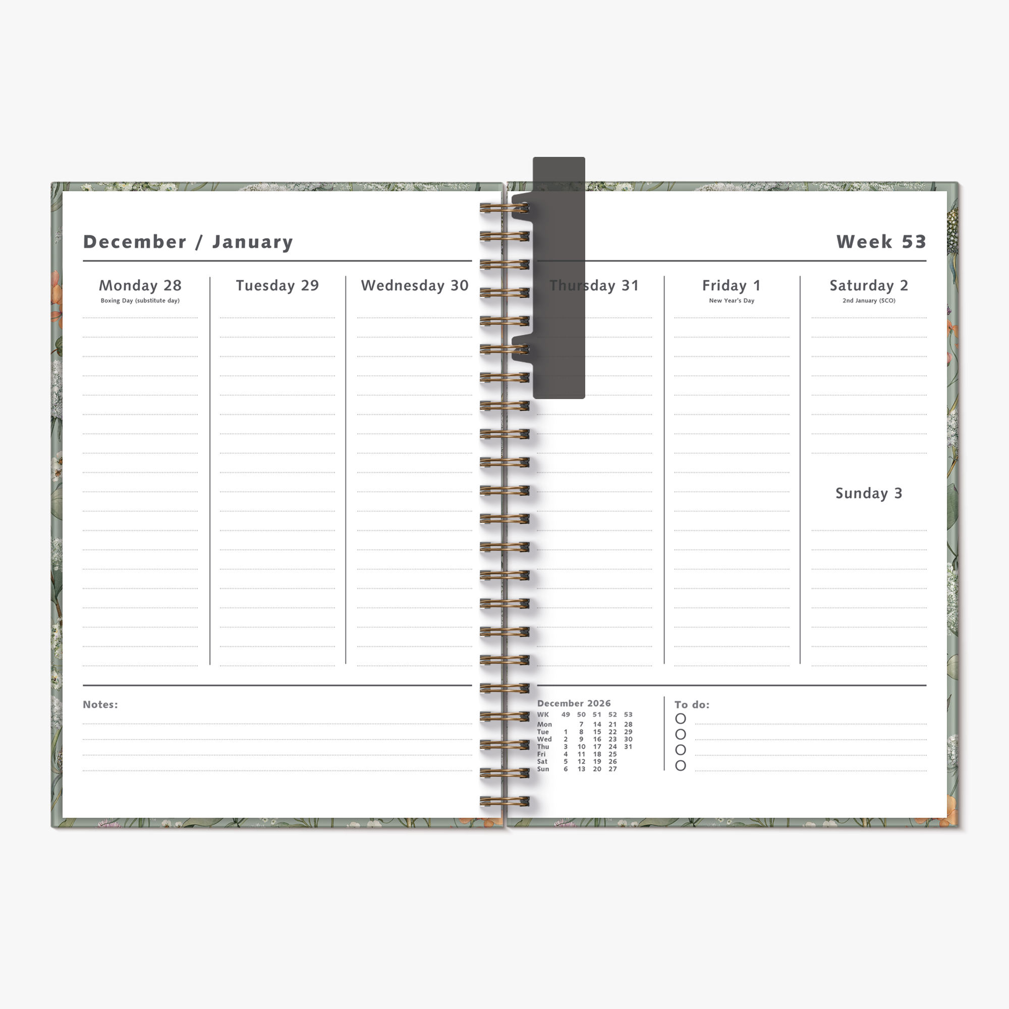 WEEKLY PLANNER BUNDLE 2027 A4 WILDFLOWERS